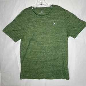 Hurley Men's Green Heathered T-Shirt Short Sleeve Casual Everyday Logo Size M